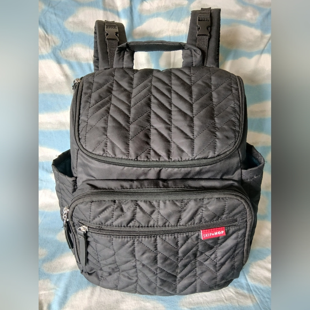 Skip Hop Quilted Backpack Black